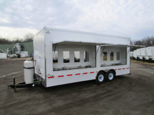 16 station hand washing trailer exterior